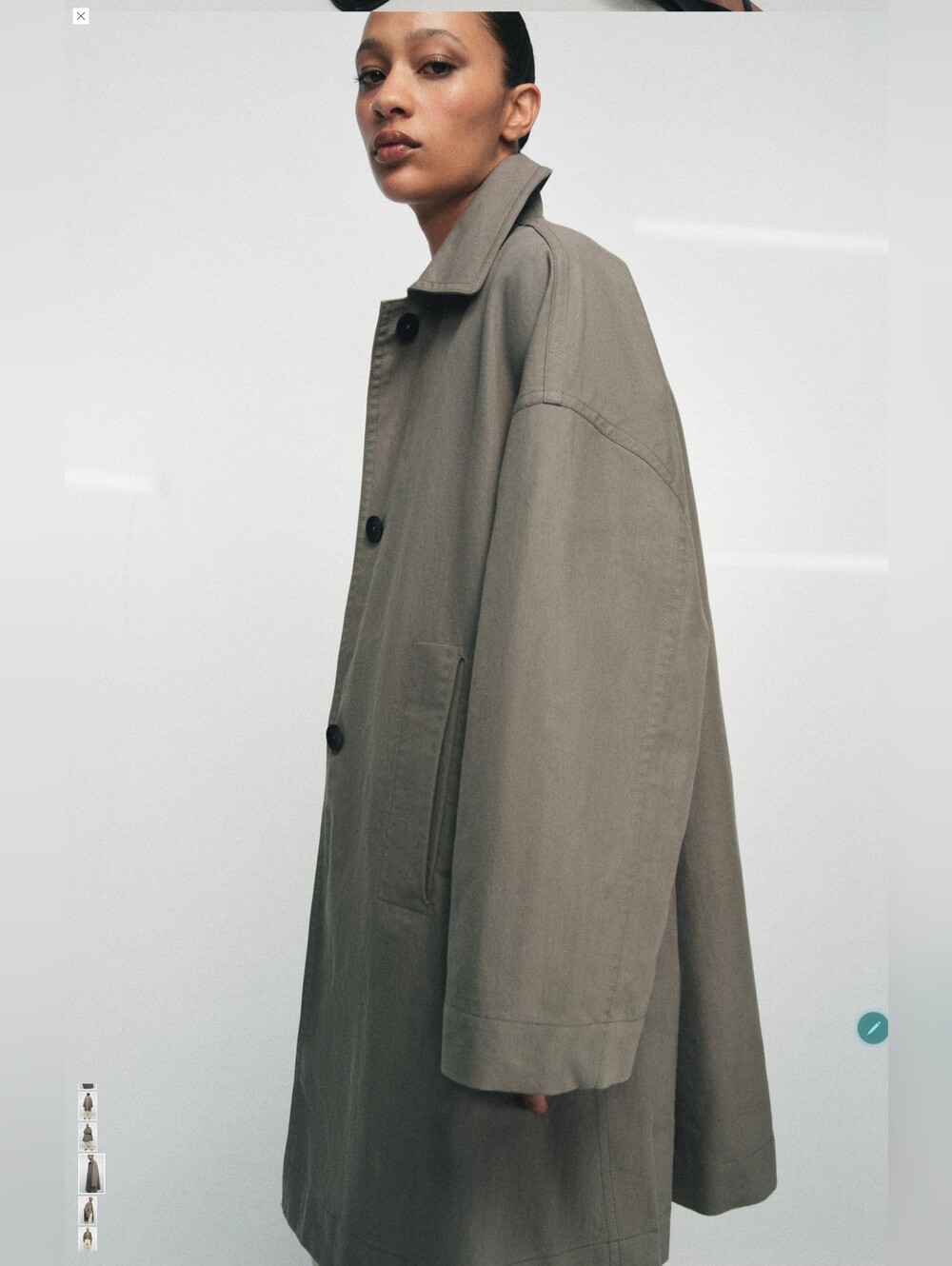 Zara Olive Green Trench Coat